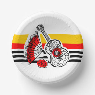Spanish Souvenirs Classic Stripe Paper Plate