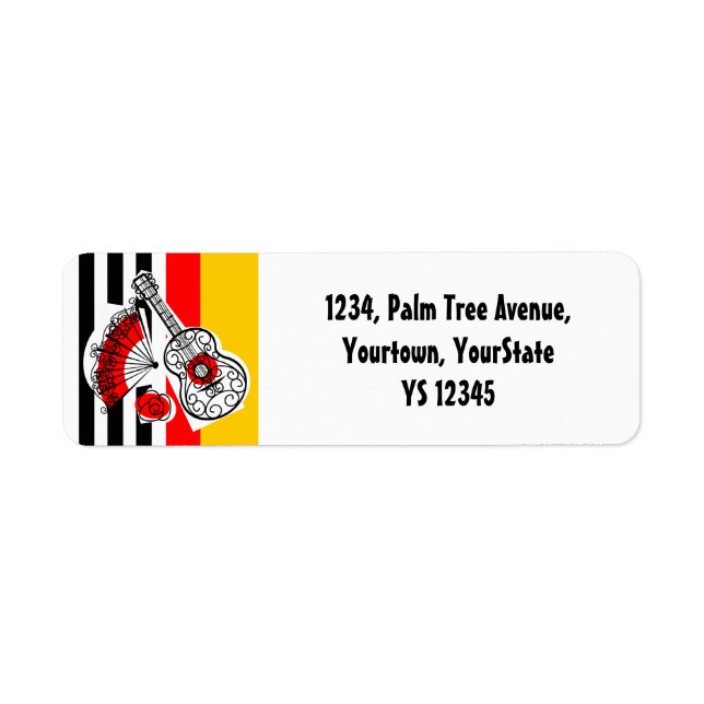 Spanish Souvenirs Classic Stripe return address (Front)