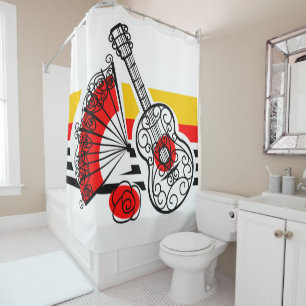 Spanish Souvenirs Classic Stripe shower curtain
