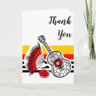 Spanish Souvenirs Classic Stripe Thank You Card