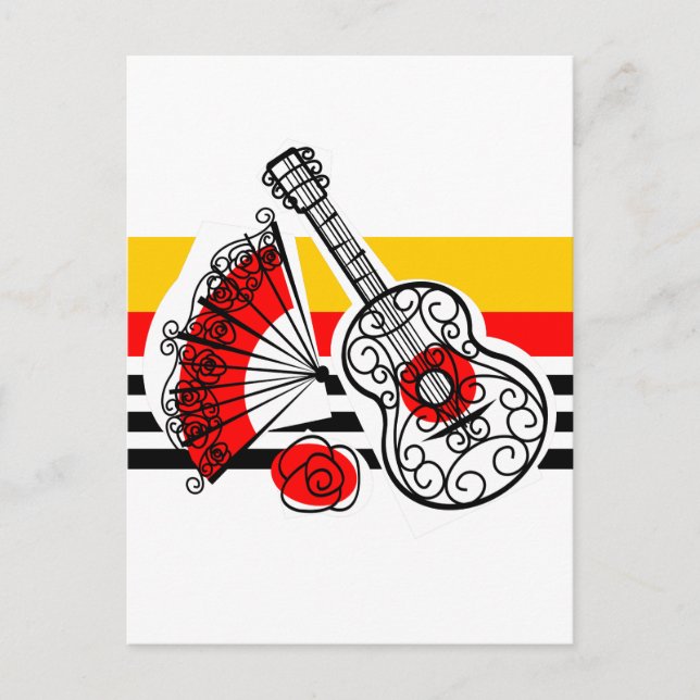 Spanish Souvenirs Classic Stripe vertical Postcard (Front)