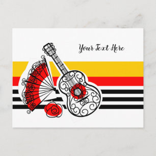 Spanish Souvenirs Classic Text landscape Postcard