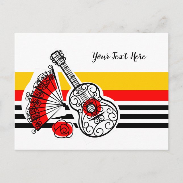 Spanish Souvenirs Classic Text landscape Postcard (Front)