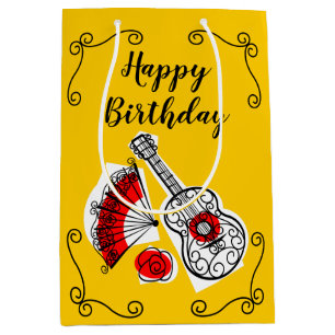 Spanish Souvenirs Corners Birthday medium Gift Bag