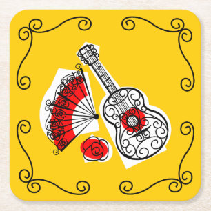 Spanish Souvenirs Corners coaster round
