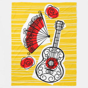 Spanish Souvenirs fleece large Blanket