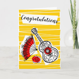 Spanish Souvenirs Group Congratulations vertical Card