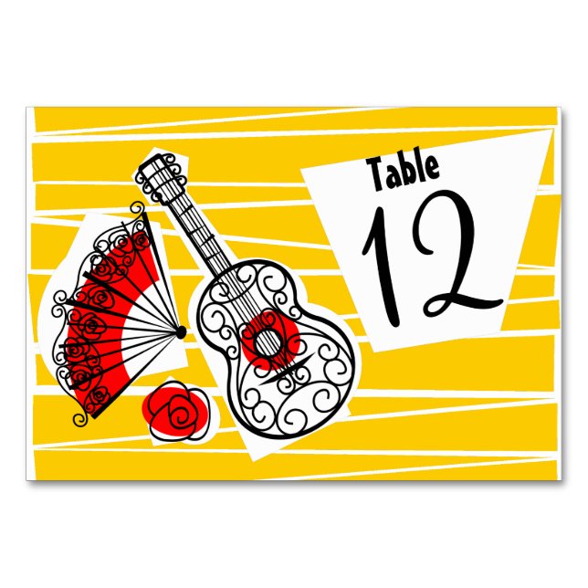 Spanish Souvenirs Group table card landscape (Front)