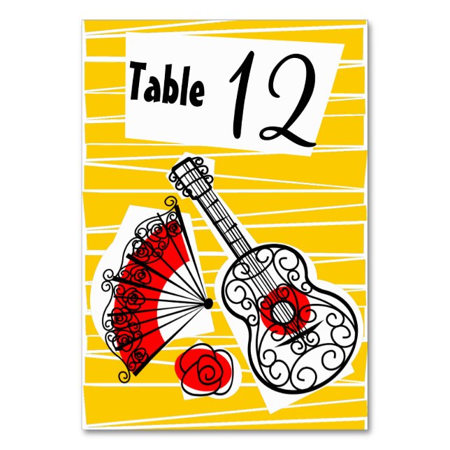 Spanish Souvenirs Group table card vertical (Front)