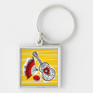 Spanish Souvenirs keychain square