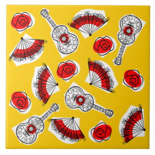 Spanish Souvenirs Multi ceramic tile