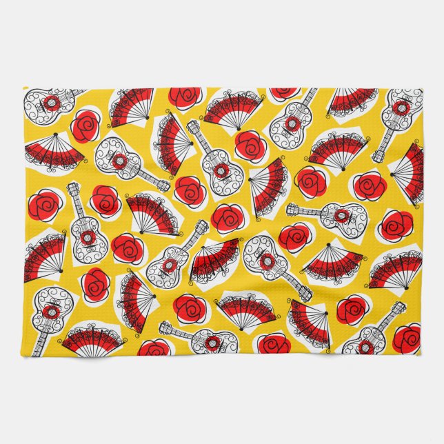 Spanish Souvenirs Multi kitchen towel horizontal (Horizontal)