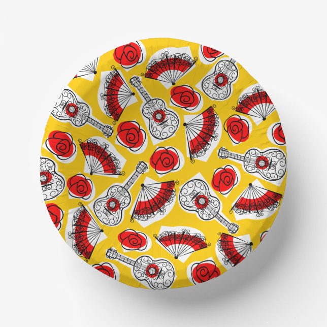 Spanish Souvenirs Multi  Paper Plate (Front)