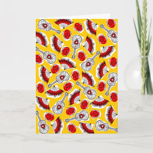 Spanish Souvenirs Multi vertical greetings card (Front)