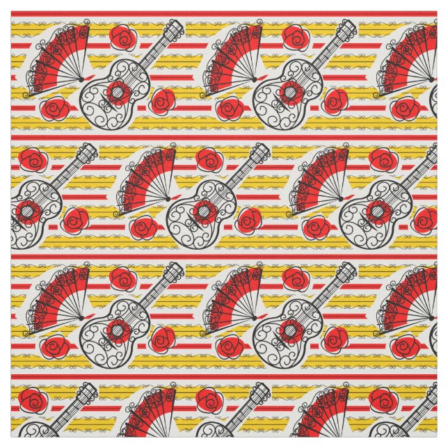 Spanish Souvenirs Stripe fabric small print (Swatch)