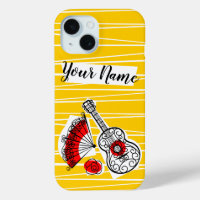 Spanish Souvenirs Stripe Name iPhone case vertical