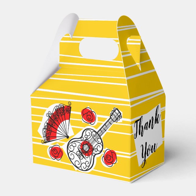 Spanish Souvenirs Thank You favour box (Front Side)