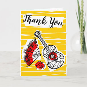 Spanish Souvenirs Thank You Text vertical Card
