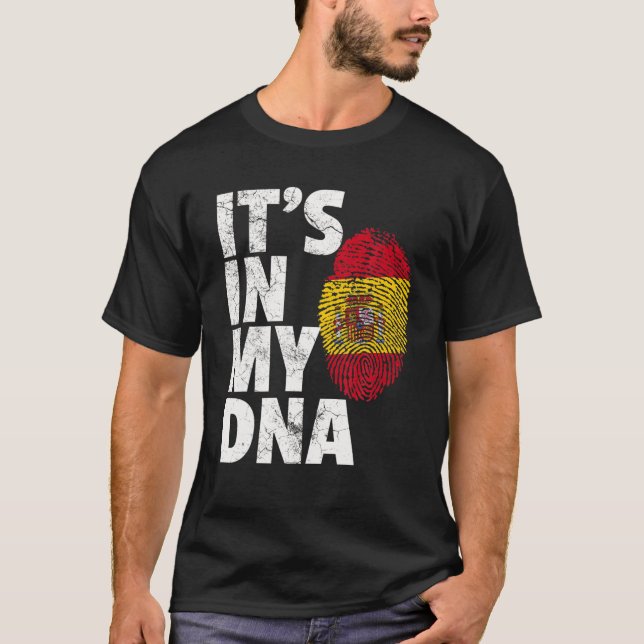 Spanish Spain Flag IT's IN MY DNA Christmas Gift C T-Shirt (Front)