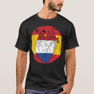 Spanish Spain Koningsdag Dutch Netherlands Heart T-Shirt