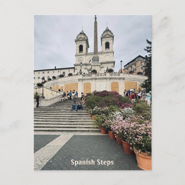 Spanish Steps, Rome, Italy Design Postcard (Front)