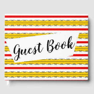 Spanish Stripe guest book