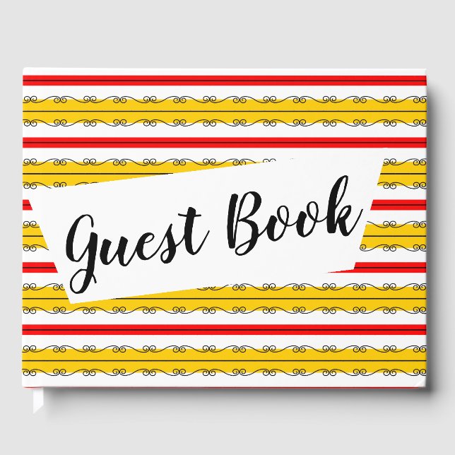 Spanish Stripe guest book (Front)