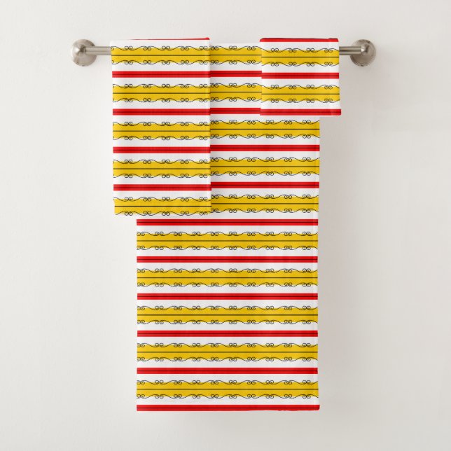 Spanish Stripe towel set (Insitu)