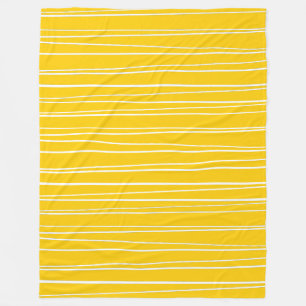 Spanish Stripe Yellow fleece large Blanket
