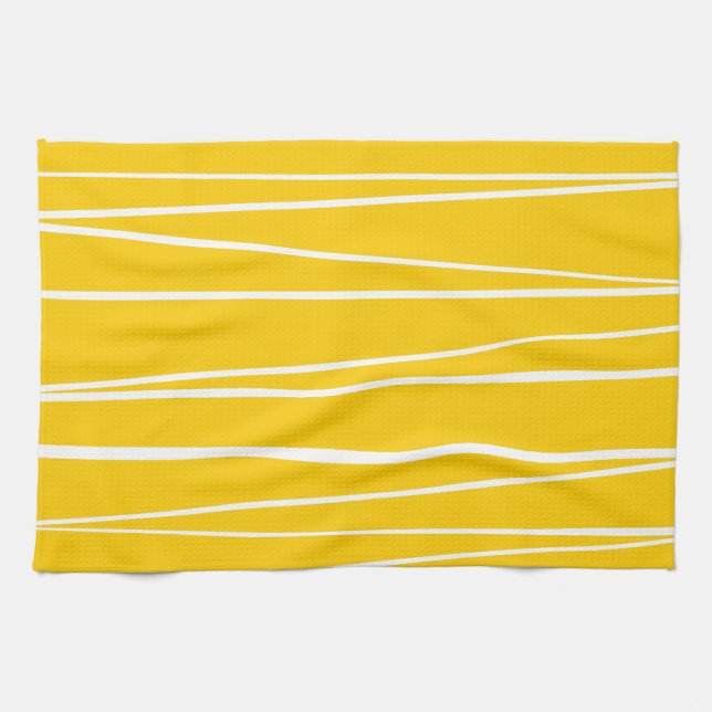 Spanish Stripe Yellow kitchen towel (Horizontal)