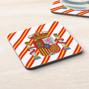 Spanish stripes flag coaster