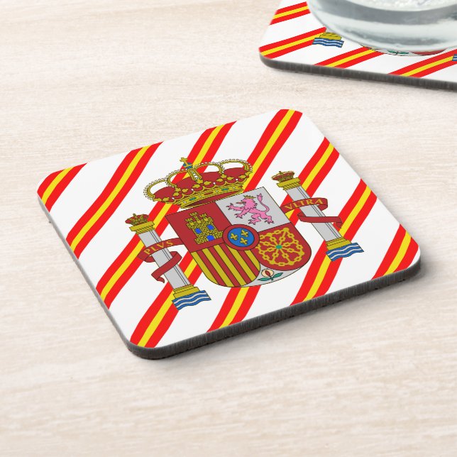 Spanish stripes flag coaster (Left Side)