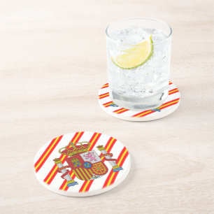 Spanish stripes flag coaster