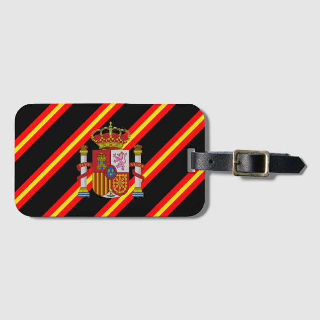 Spanish stripes flag luggage tag (Front Horizontal)