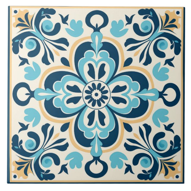 Spanish style cute pattern  tile (Front)