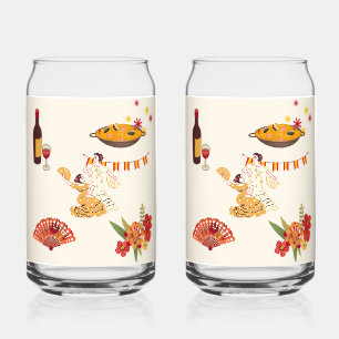 Spanish Style Fiesta Can Glass