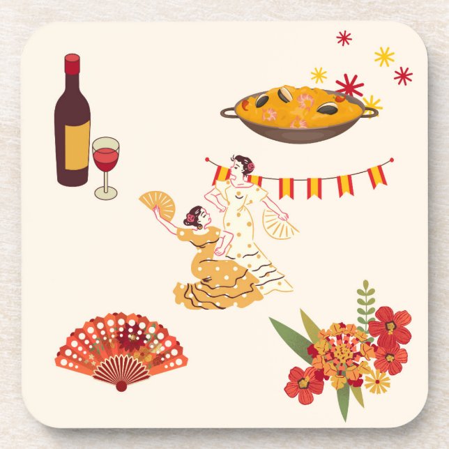  Spanish Style Fiesta Coaster (Front)