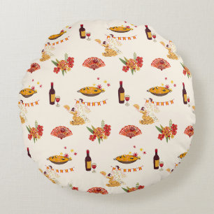 Spanish Style Fiesta Round Cushion