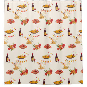 Spanish Style Fiesta Shower Curtain