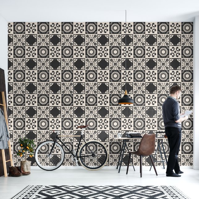Spanish Style Tiles - Peel and Stick Wallpaper (Living Room)