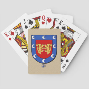 Spanish Surname Gil Historical Shield Playing Cards
