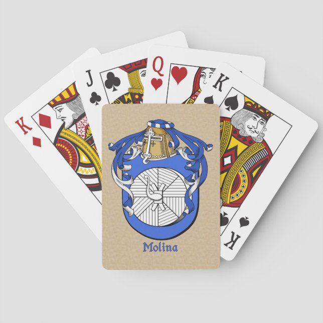 Spanish Surname Molina Shield and Mantle Playing Cards (Back)