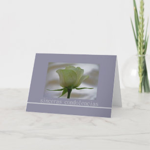 spanish Sympathy card, sinceras condolencias Card