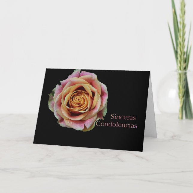 Spanish Sympathy card - Sinceras Condolencias- Dou (Front)