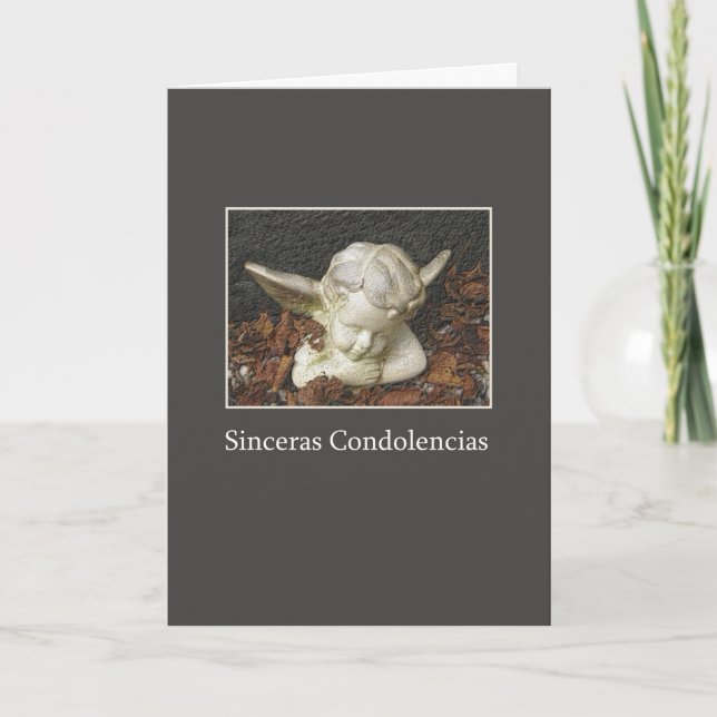 Spanish Sympathy Guardian Angel Card (Front)