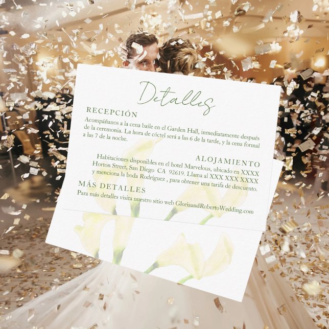 Spanish, Tarjeta Detalles Invitación Boda, Wedding Enclosure Card (Creator Uploaded)