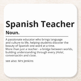 Spanish Teacher Coaster Gift Language Teacher Ap