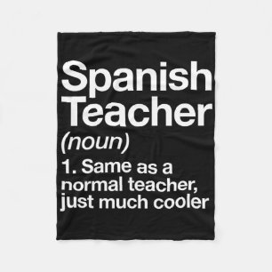 Spanish Teacher Definition Fun Byck To School Firs Fleece Blanket
