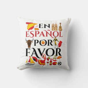 Spanish Teacher En Espanol Por Favour Cushion