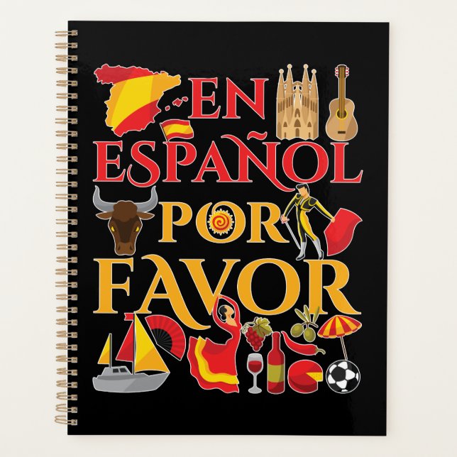 Spanish Teacher En Espanol Por Favour  Planner (Front)